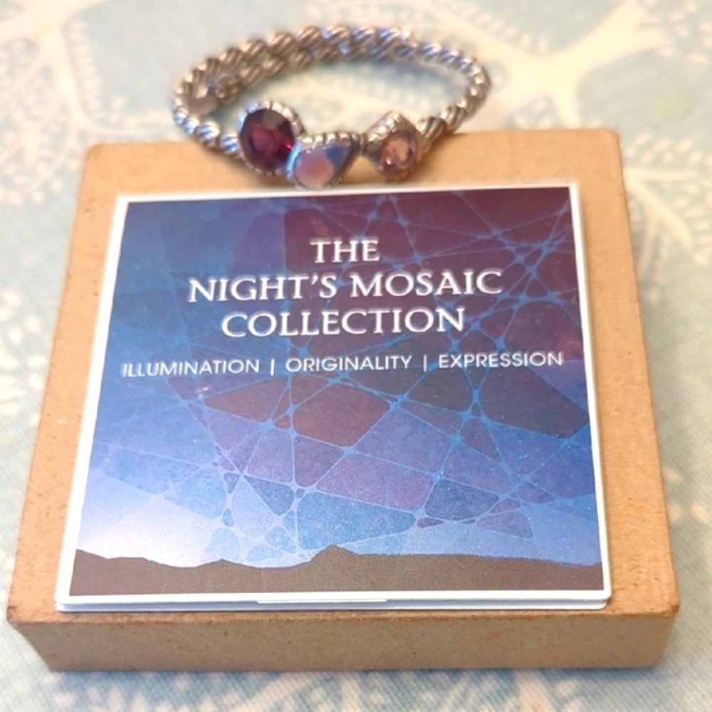 Silver and Purple Bracelet